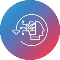 Reverse Engineering Line Gradient Circle Background Icon vector
