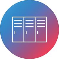 Locker Line Gradient Circle Background Icon vector