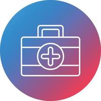 Medical Kit Line Gradient Circle Background Icon vector