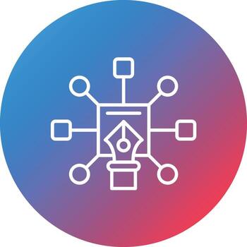 diseño algoritmo línea gradiente círculo fondo icono vector