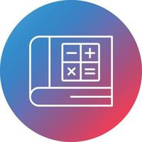 Mathematics Line Gradient Circle Background Icon vector