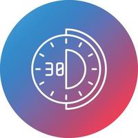 Half Time Line Gradient Circle Background Icon vector