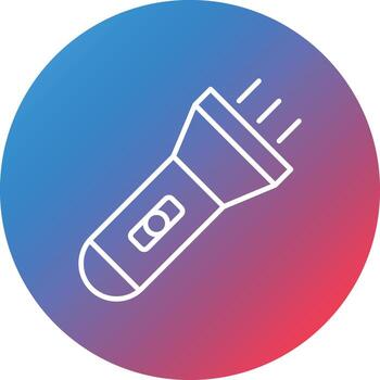 icono de fondo de círculo degradado de línea de linterna vector