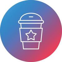 Best Coffee Line Gradient Circle Background Icon vector