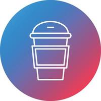 Coffee Cup Line Gradient Circle Background Icon vector