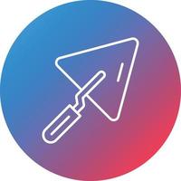 Trowel Line Gradient Circle Background Icon vector