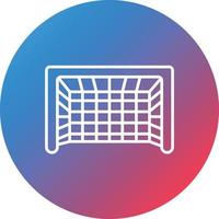 Goal Post Line Gradient Circle Background Icon vector