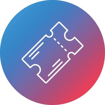 Tickets Line Gradient Circle Background Icon vector