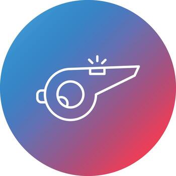 icono de fondo de círculo degradado de línea de silbato vector