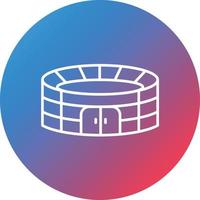 Stadium Line Gradient Circle Background Icon vector