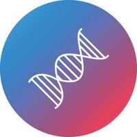 DNA Line Gradient Circle Background Icon vector