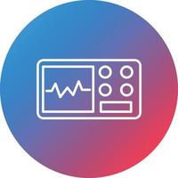 Electrocardiogram Line Gradient Circle Background Icon vector