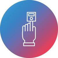 Oximeter Line Gradient Circle Background Icon vector
