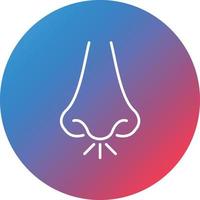 Rhinology Line Gradient Circle Background Icon vector