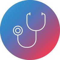 Stethoscope Line Gradient Circle Background Icon vector