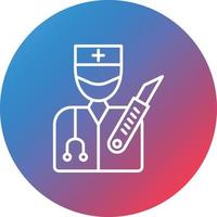 Surgery Line Gradient Circle Background Icon vector