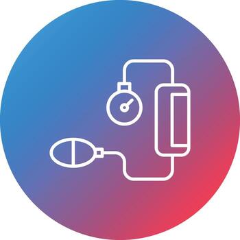 tensiómetro línea gradiente círculo fondo icono vector