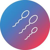 Sperm Line Gradient Circle Background Icon vector