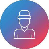 Actor Line Gradient Circle Background Icon vector