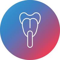 Tongue Depressor Line Gradient Circle Background Icon vector