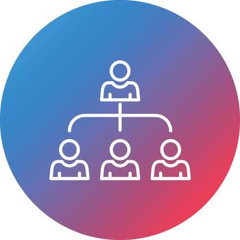 Organization Line Gradient Circle Background Icon vector