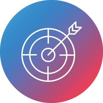 Goal Line Gradient Circle Background Icon vector