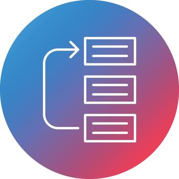 icono de fondo de círculo de degradado de línea de prioridad vector