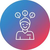 Problem Line Gradient Circle Background Icon vector