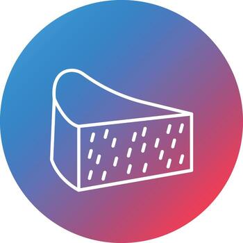 Cornbread Line Gradient Circle Background Icon vector