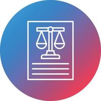 Judgement Line Gradient Circle Background Icon vector