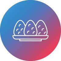 Coxinha Line Gradient Circle Background Icon vector