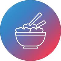 Kimchi Line Gradient Circle Background Icon vector