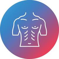 Chest Line Gradient Circle Background Icon vector