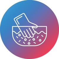 Handwash Line Gradient Circle Background Icon vector