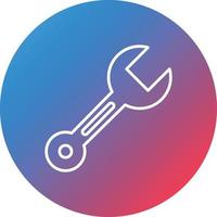 Spanner Line Gradient Circle Background Icon vector