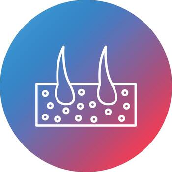 Epidermis Line Gradient Circle Background Icon vector