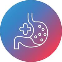Gastroenterology Line Gradient Circle Background Icon vector