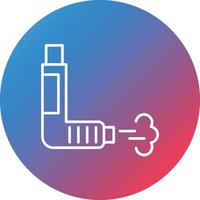 Inhaler Line Gradient Circle Background Icon vector