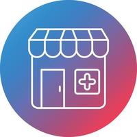 Pharmacy Line Gradient Circle Background Icon vector