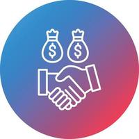 Bribe Line Gradient Circle Background Icon vector