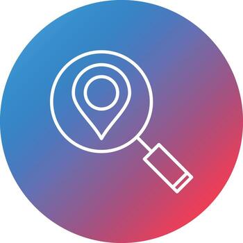 Scanning Location Line Gradient Circle Background Icon vector