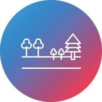 Forest Line Gradient Circle Background Icon vector