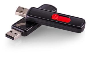 Usb flash drive on the white background photo