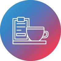 Coffee Menu Line Gradient Circle Background Icon vector