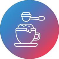 Expresso Line Gradient Circle Background Icon vector