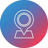 Location Line Gradient Circle Background Icon vector