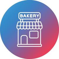 Bakery Shop Line Gradient Circle Background Icon vector