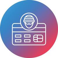 Fraud Line Gradient Circle Background Icon vector