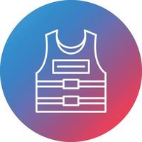 Bullet Proof Vest Line Gradient Circle Background Icon vector