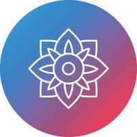 Amaryllis Line Gradient Circle Background Icon vector